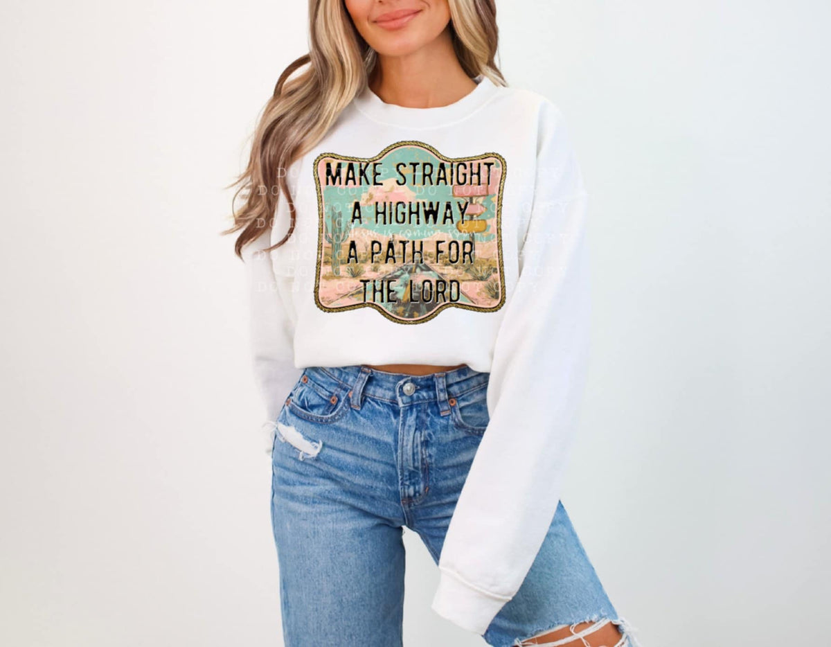 Make straight a highway a path for the lord (Bellab) 107324 DTF transfer