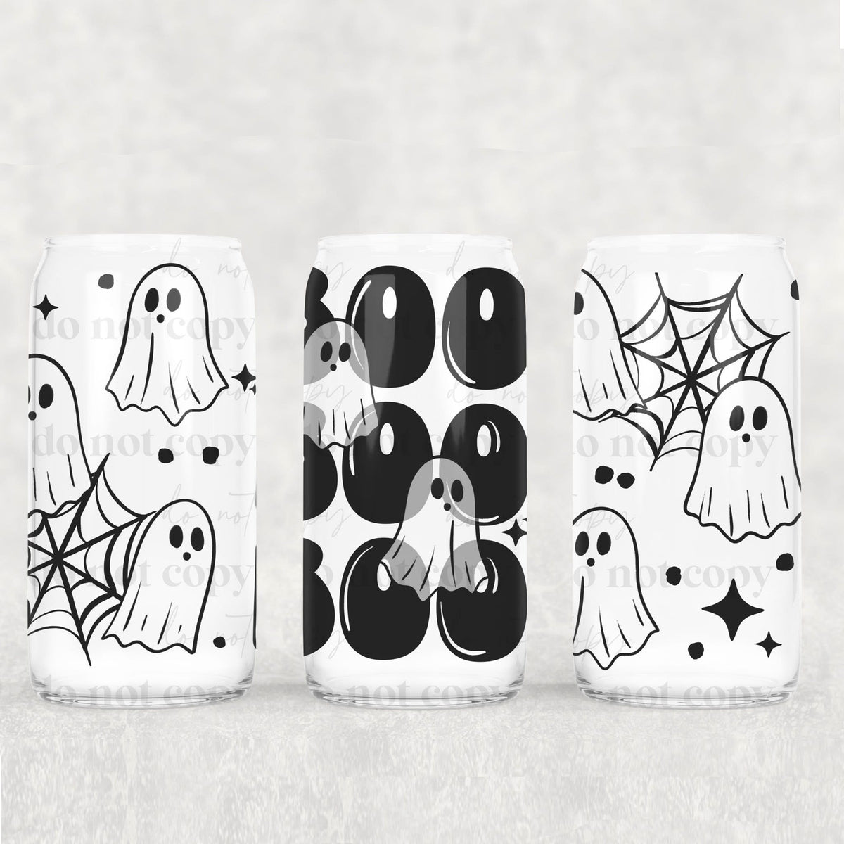 Boo stacked with ghosts (CSC) UV DTF WRAP
