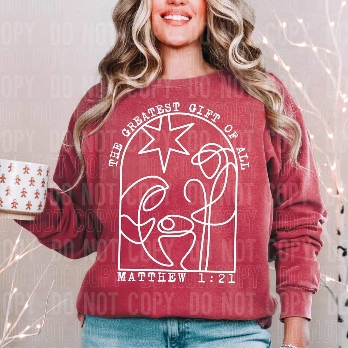 The greatest gift of all white abstract SBB 113224 DTF transfer