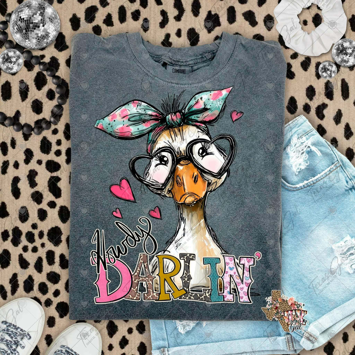 Howdy darlin duck (Texasgal) DTF Transfer
