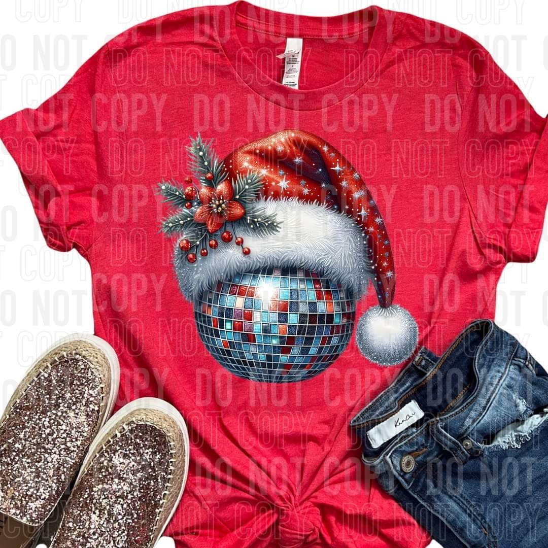 Mirrorball with Santa hat (SBB) 60275 DTF transfer