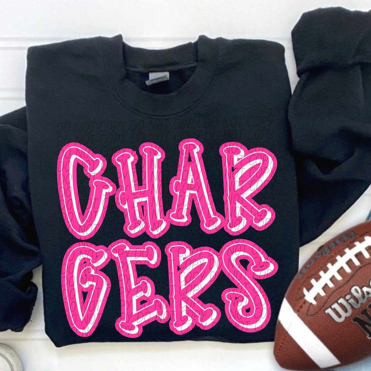Chargers hot pink 55335 DTF transfer