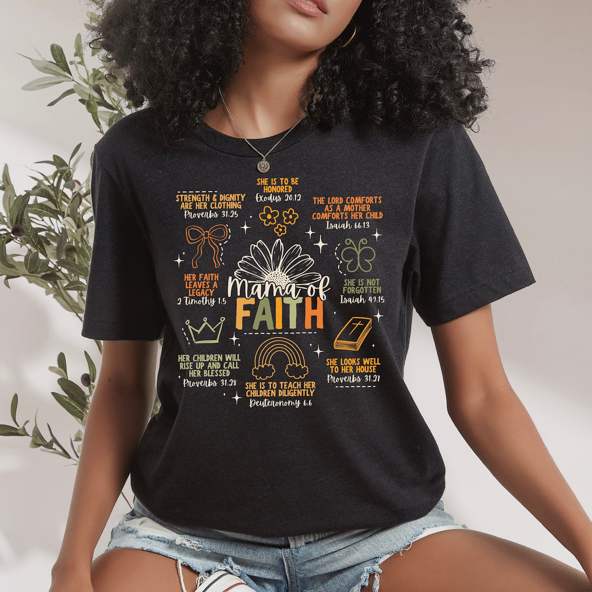 Mama of faith collage (cream sunflower) DTF Transfer