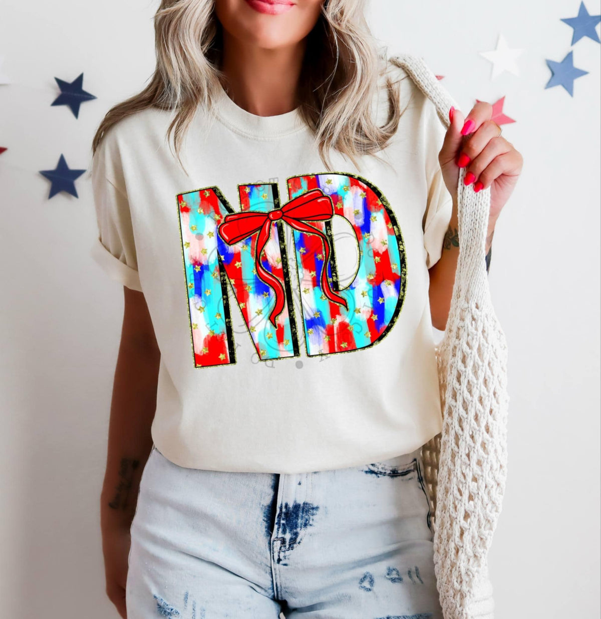 Patriotic brushstroke states DTF transfers