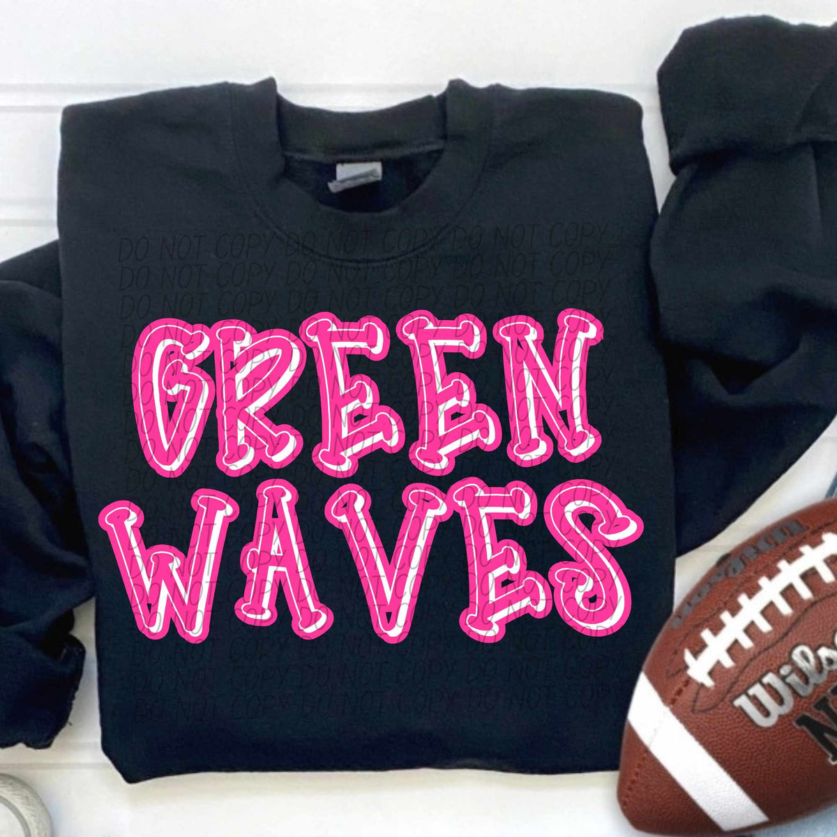 Green waves hot pink 55315 DTF transfer
