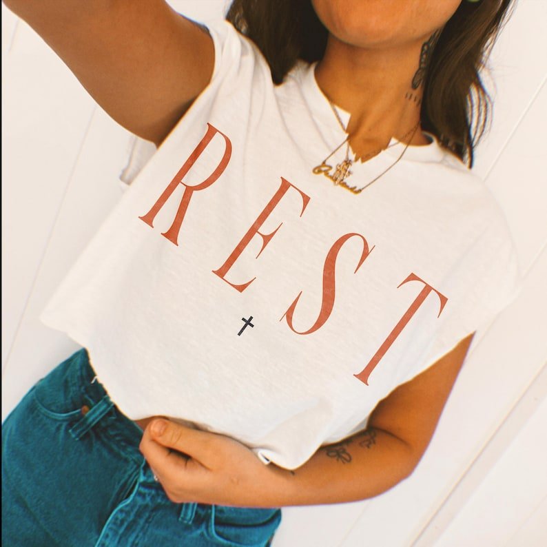 Rest orange font Sunday Specials DTF transfer