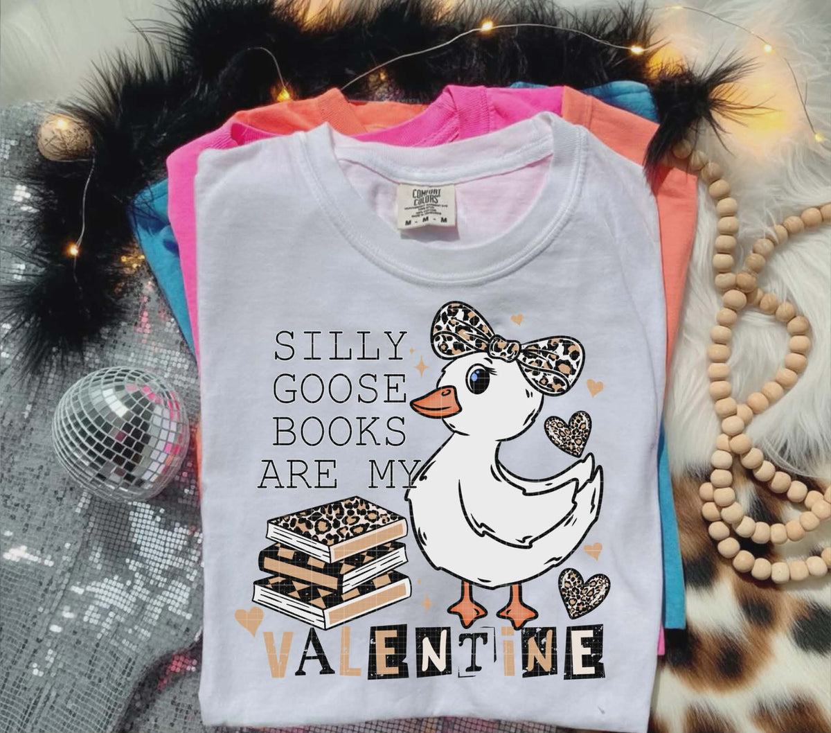 Silly goose books are my valentine (LINDA) DTF transfer