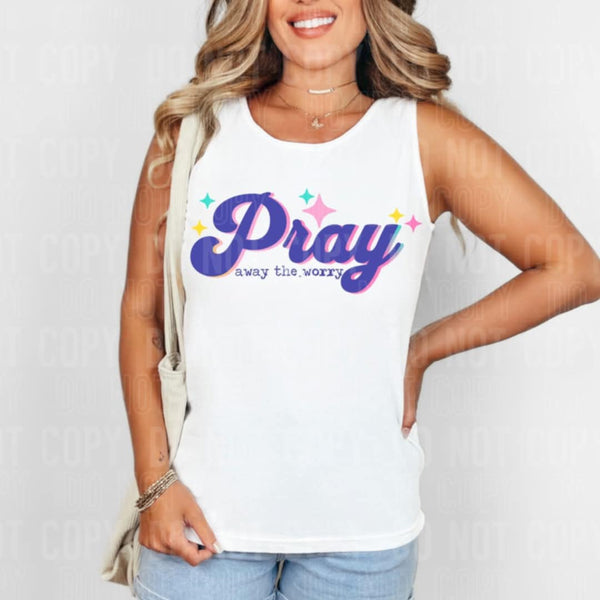 Pray purple font 99392 DTF transfer