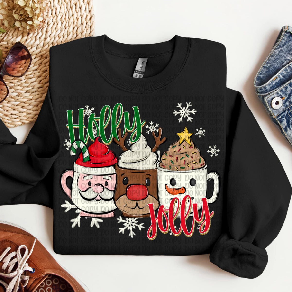 Holly jolly mugs (VP) 109893 DTF transfer