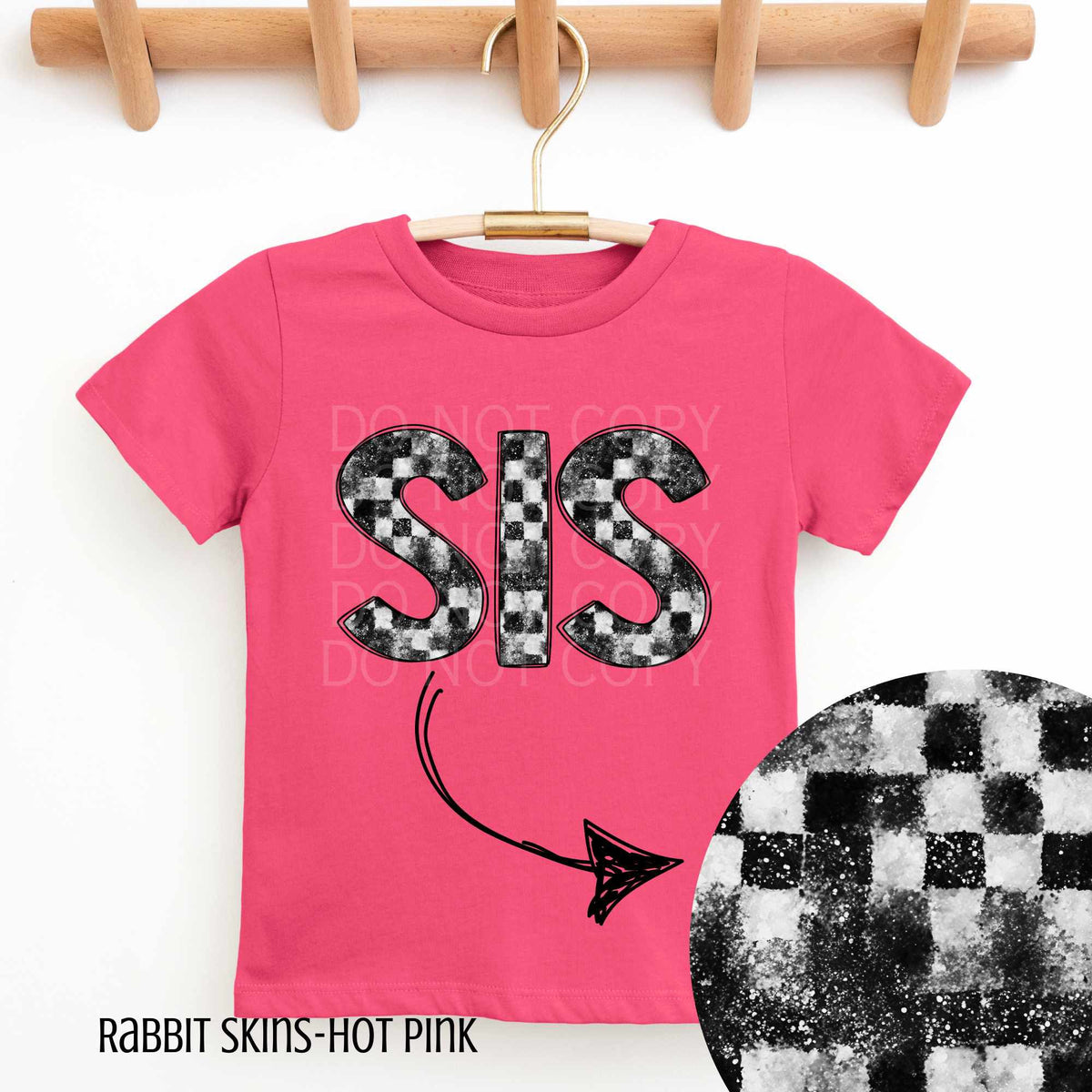 Sis checkered and glitter (CSG) 84244 DTF transfer