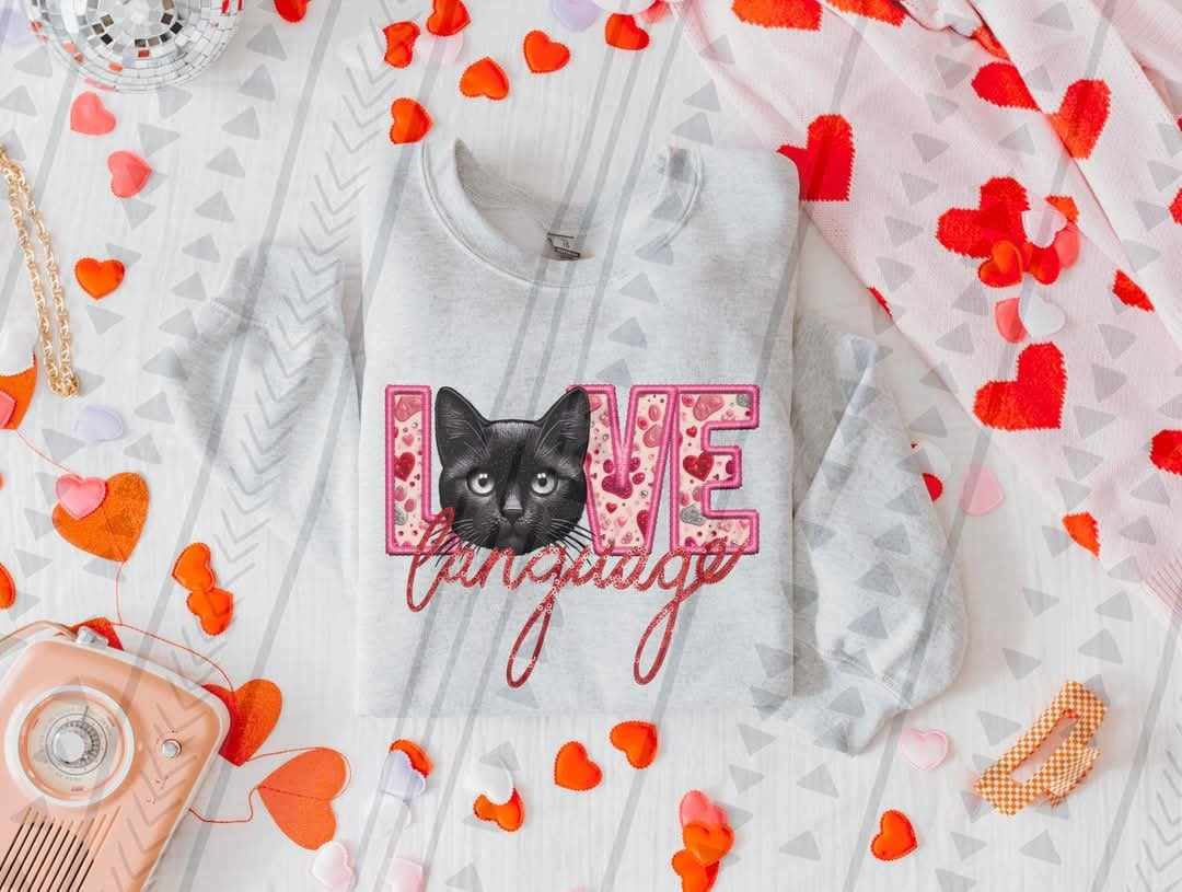 Love language cat 73968 DTF transfer