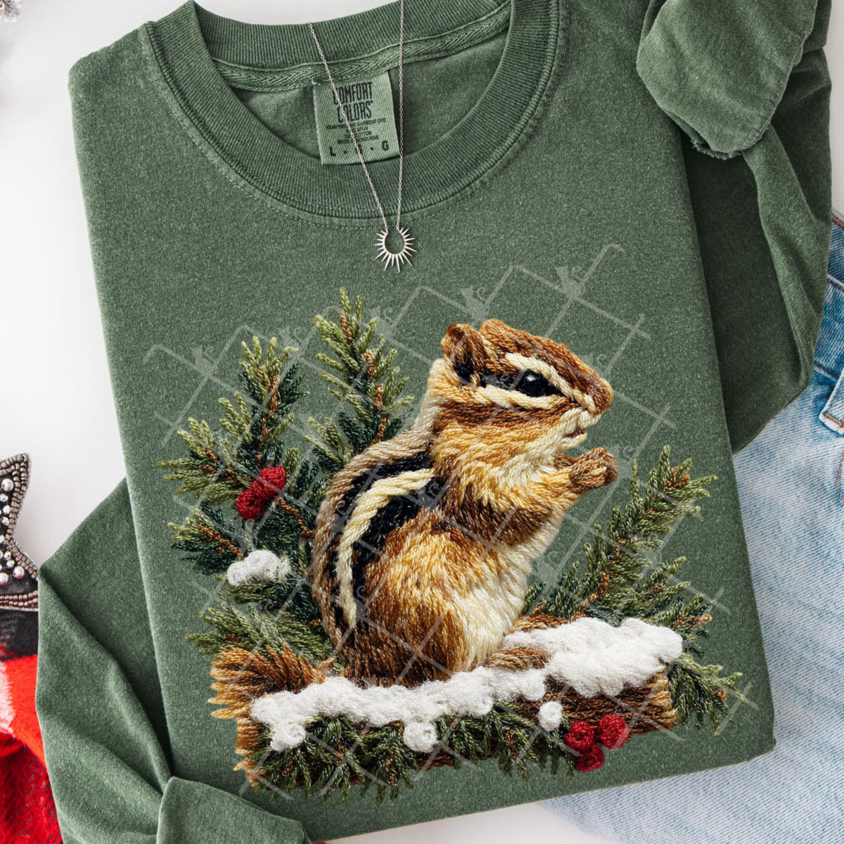 Faux Yarn Chipmunk (TDD) DTF Transfer