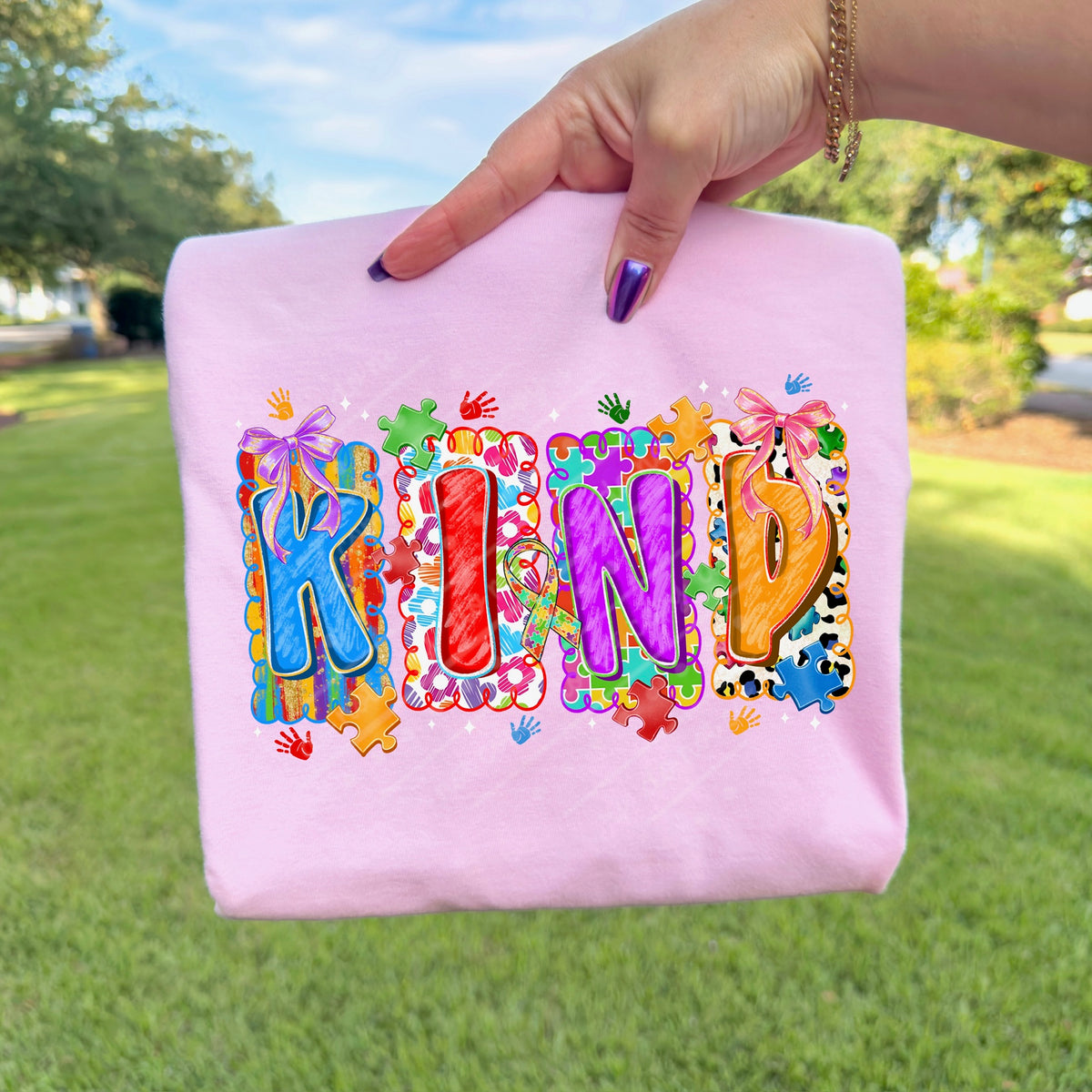 Kind autism frames (colorful frame) Sunday special DTF transfer
