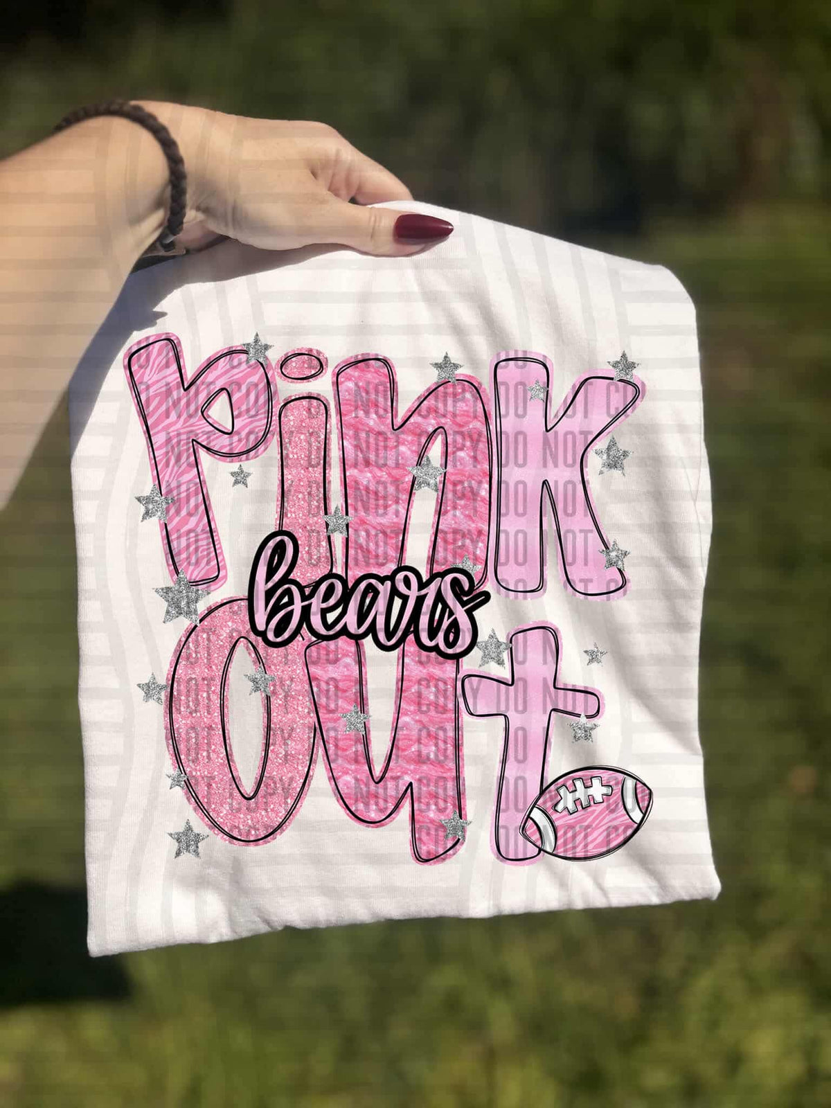 Pink out sparkles Bears (Caplinger) DTF transfer