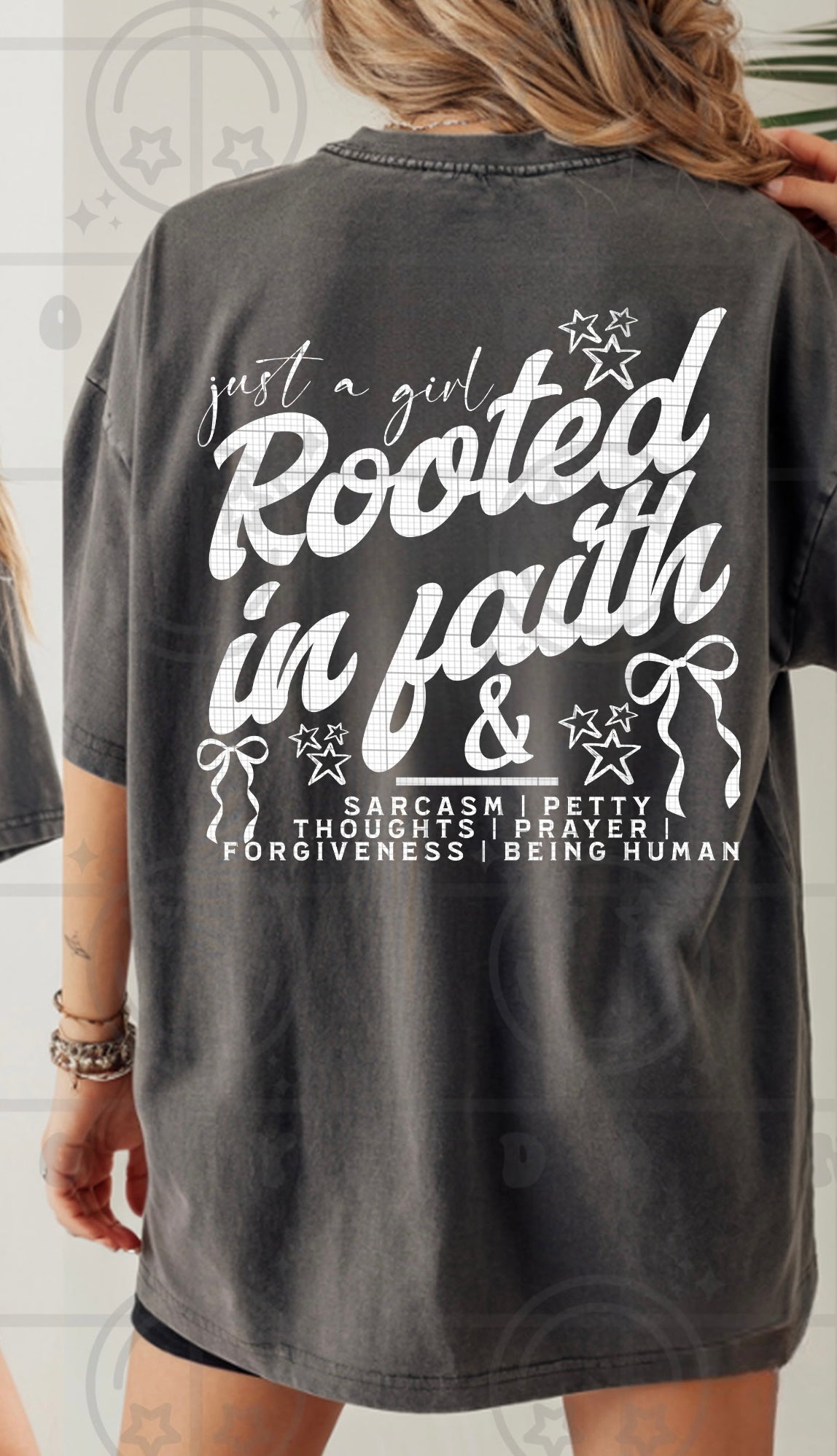 Just a Girl rooted in faith WHITE (C’s) 117198 DTF Transfer