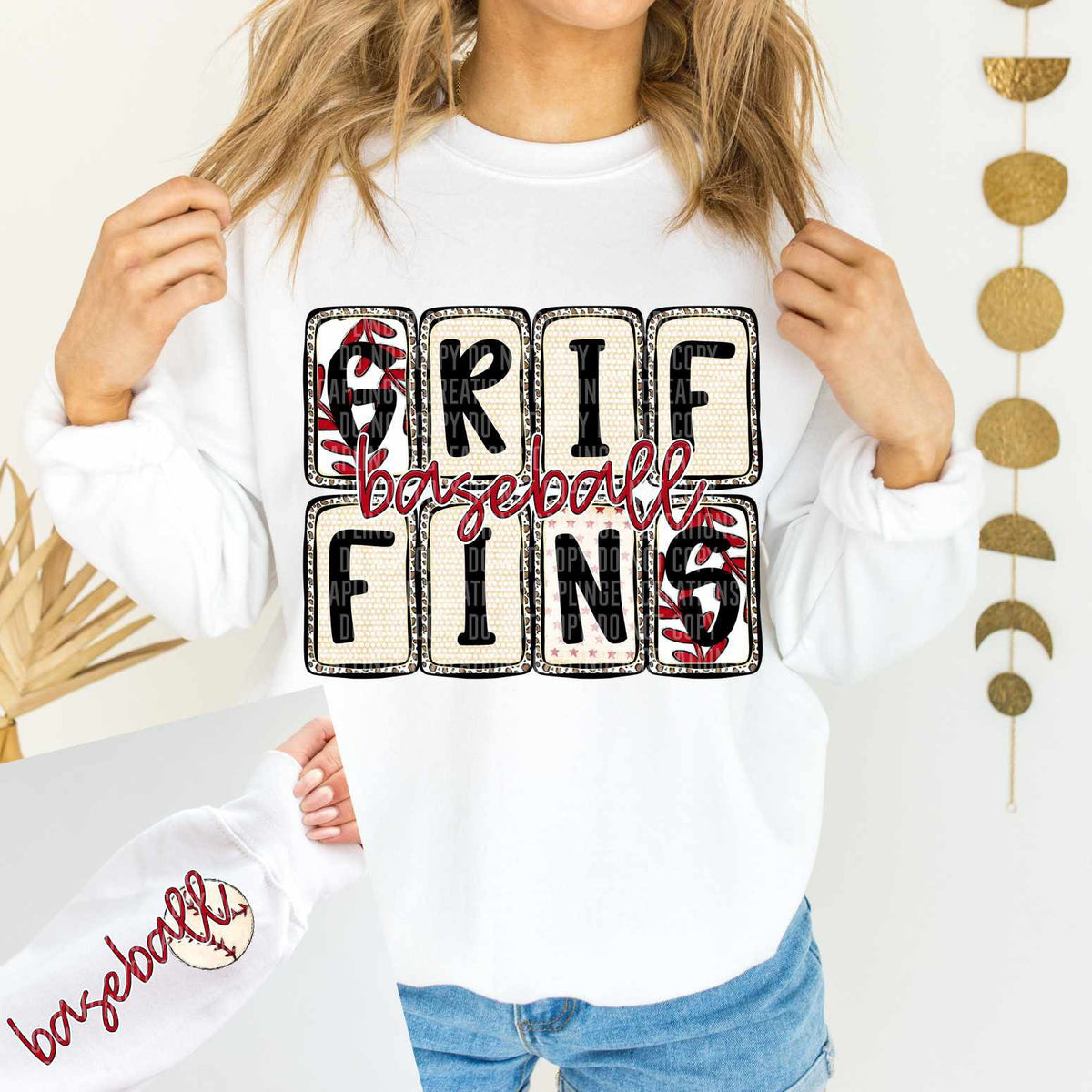 Griffins Baseball FRONT (caplinger) 82603 DTF transfer
