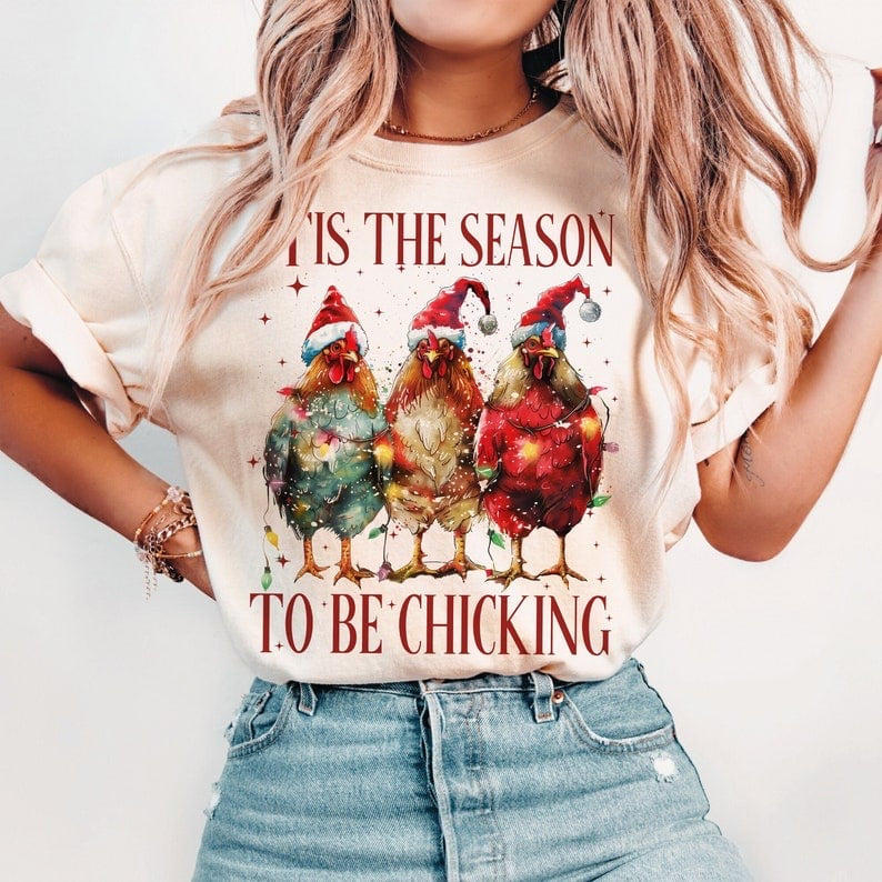 Tis the season to be chicking red font 50966 DTF transfer