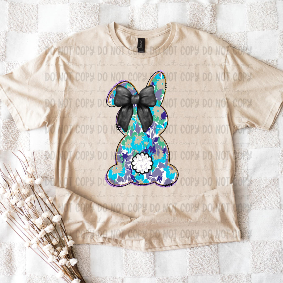 Blue and green bunny (REVEL) 91186 DTF transfer