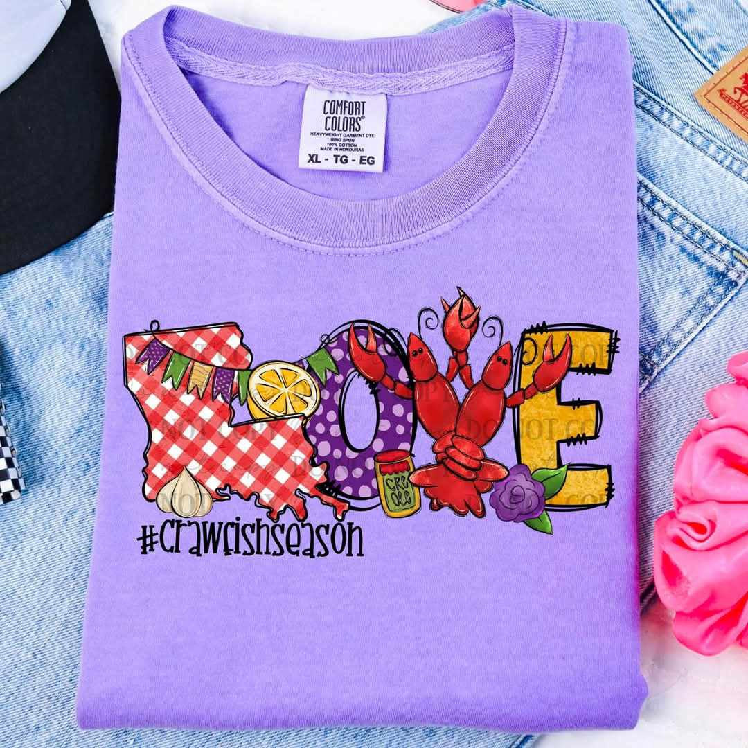 Love #crawfishseason (ABD) 84411 DTF transfer