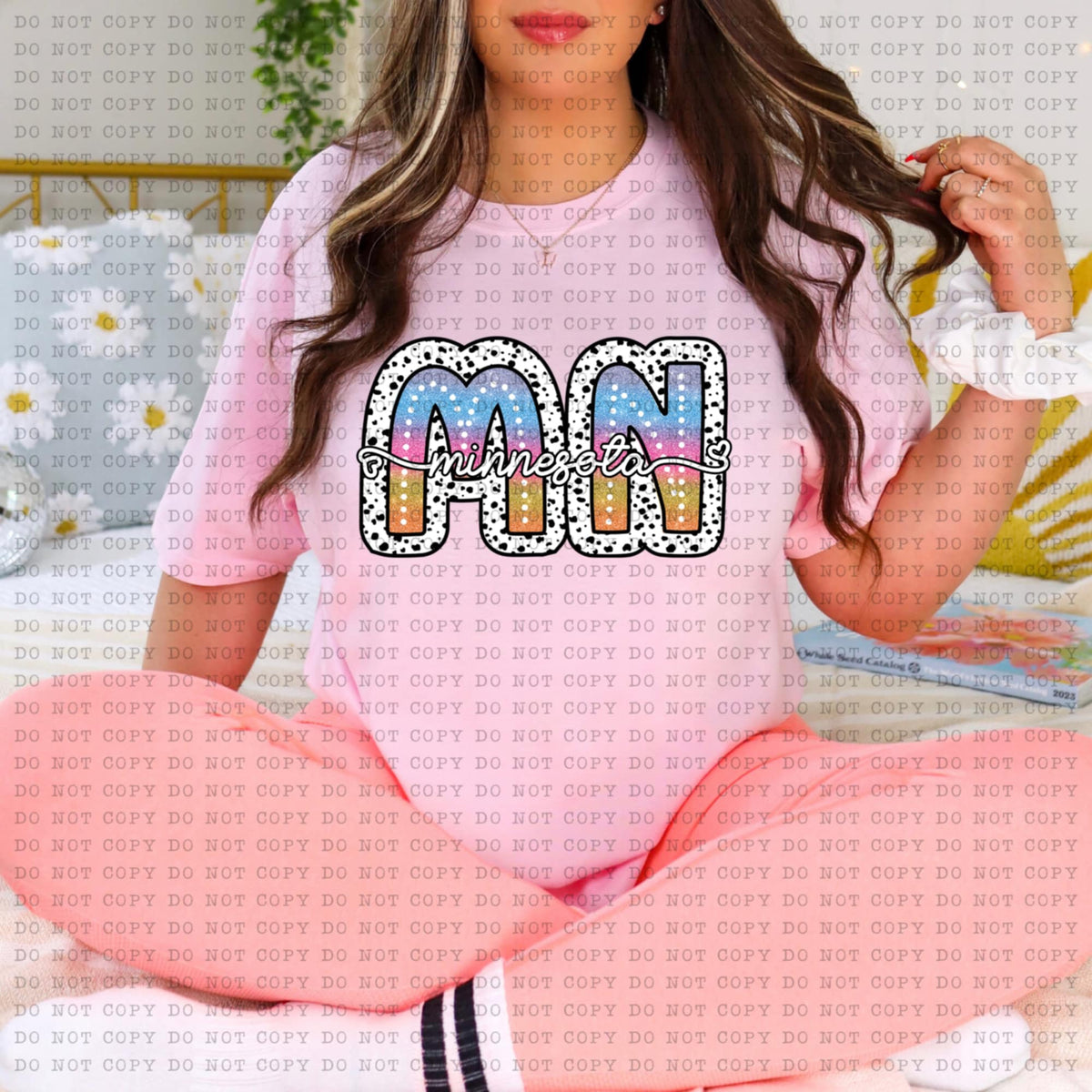 MN Minnesota tie dye dottie (ECHT) 94257 DTF transfer