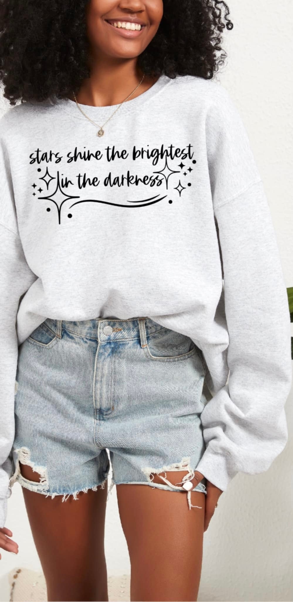 Stars shine bright in the darkest BLACK (CSC) 93155 DTF transfer