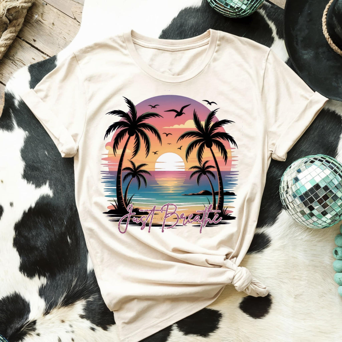 Just breathe sunset 106112 DTF transfer