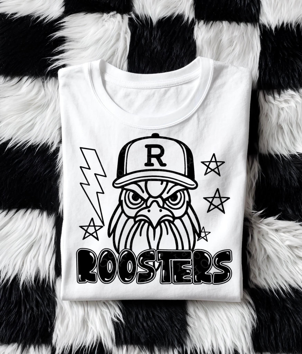 Roosters Mascot BLACK (C’s) DTF transfer