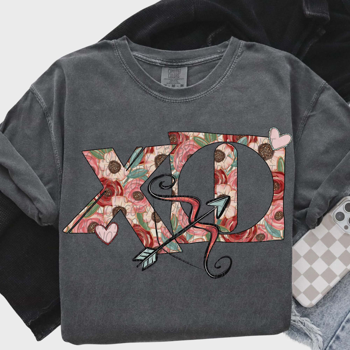 Xo florals (city) DTF transfer