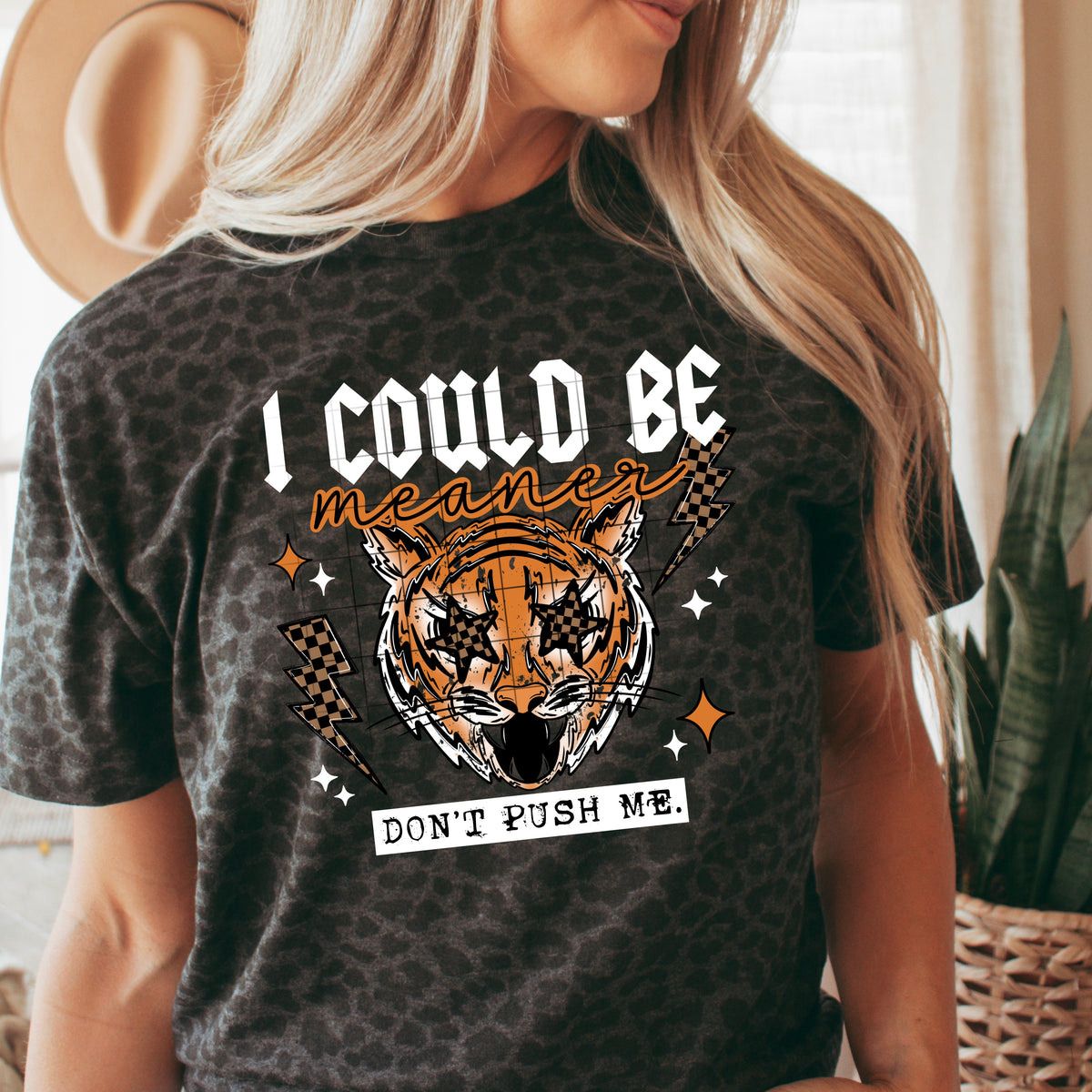I could be meaner tiger white CSC DTF transfer