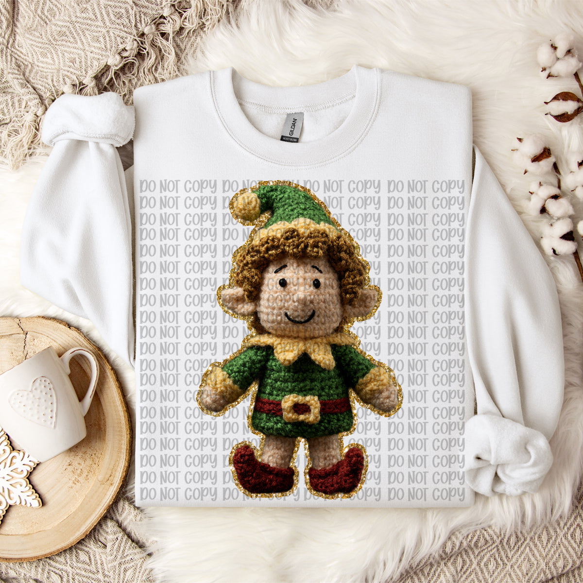 Faux Crochet Elf (VP) DTF transfer