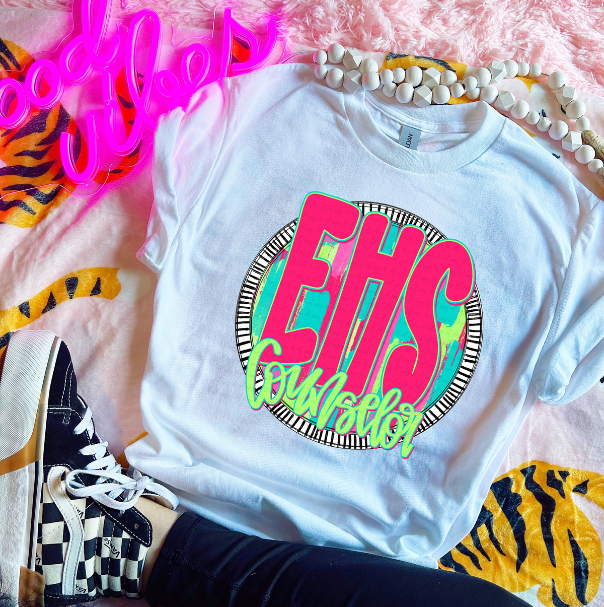 EHS Counselor Pink Font Circle 111420 DTF transfer