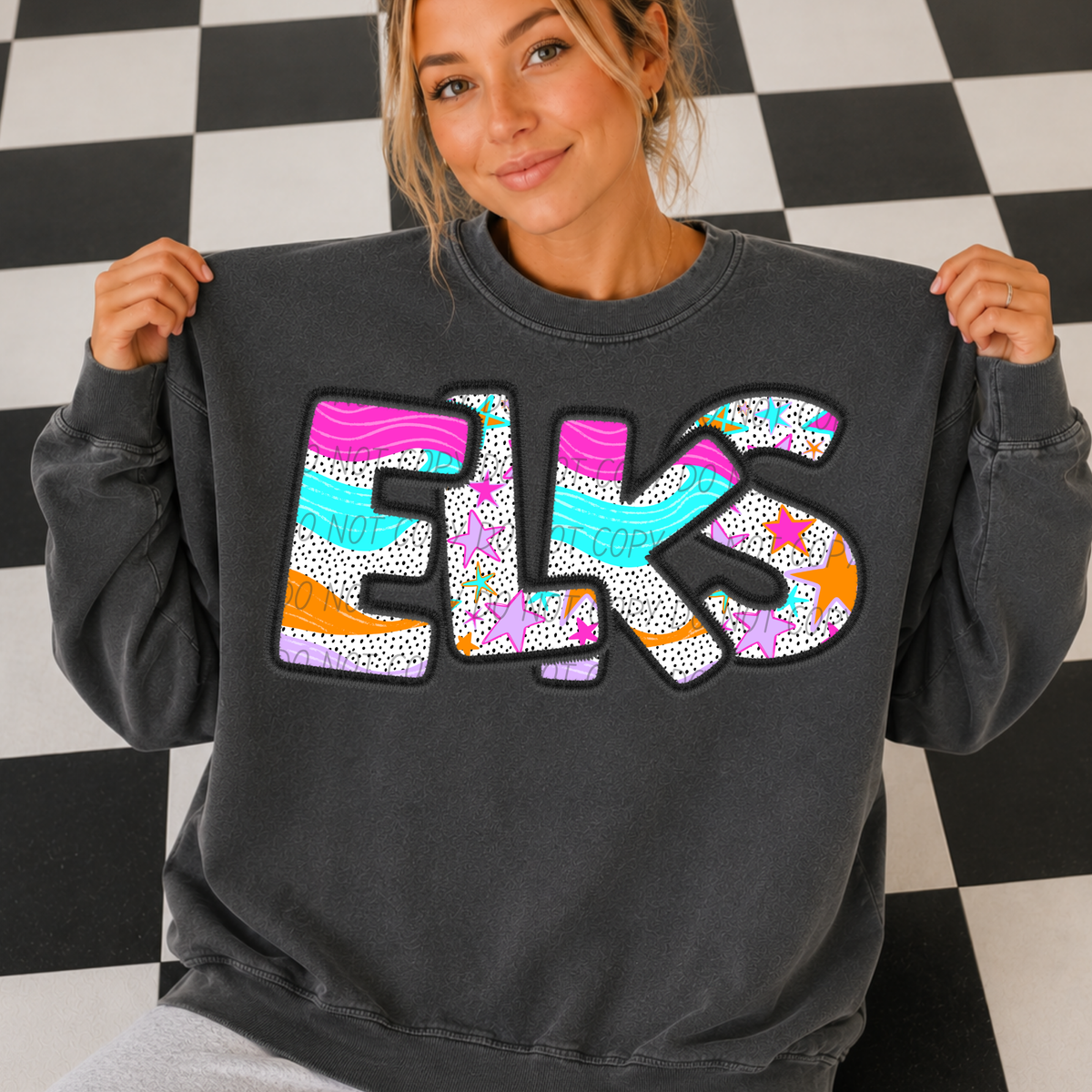 elks wavy stars (city) DTF transfer