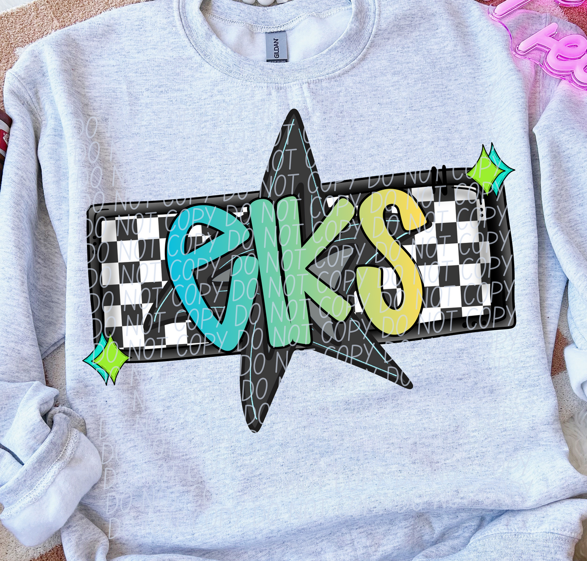 Elks Skater Boy Mascot (City) DTF transfer