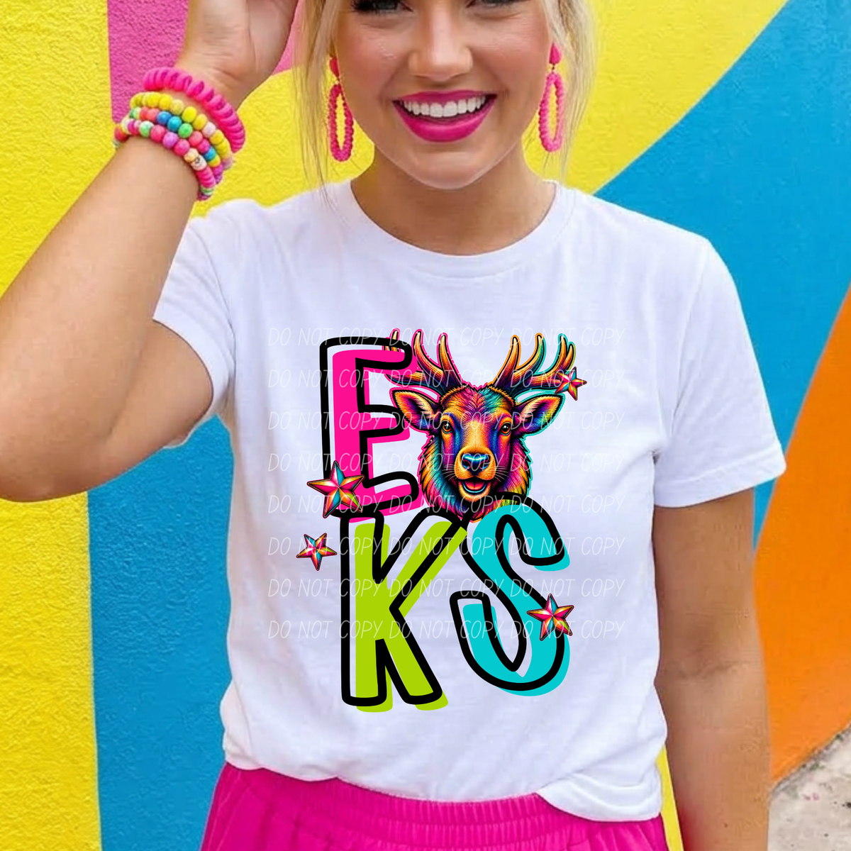 Elks Friday night neon (City) DTF Transfer