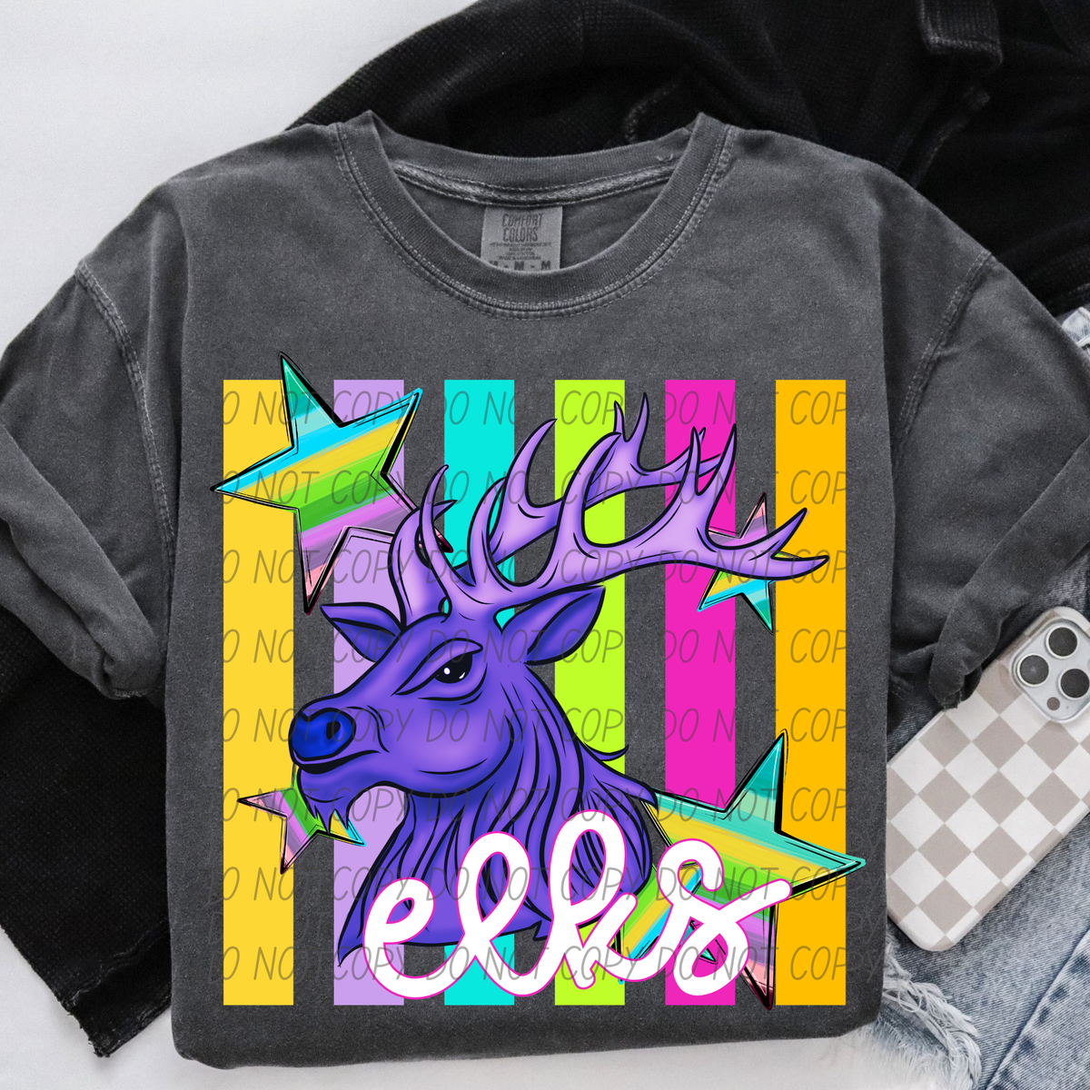 Elks purple neon (City) DTF Transfer