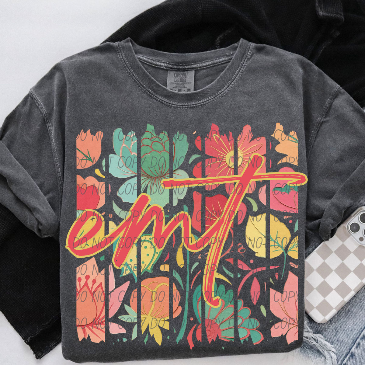 EMT boho floral (city) DTF transfer