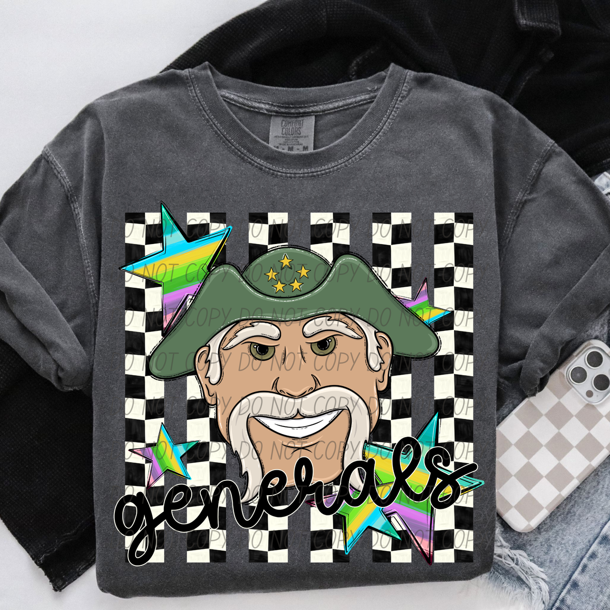 Generals checker stripes (City) DTF Transfer