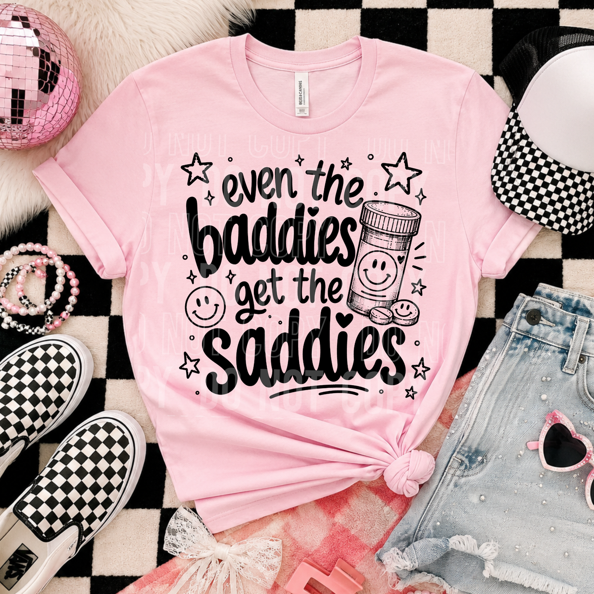 Even the baddies get the saddies BLACK (SBB) DTF Transfer