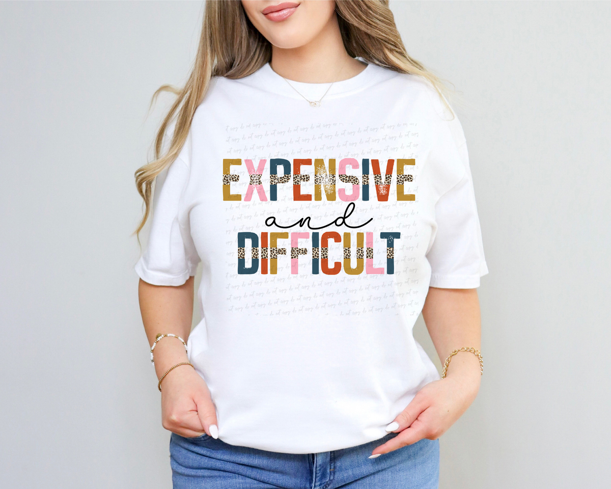 Expensive and Difficult Middle Stripe Leopard Font 116386 DTF Transfer
