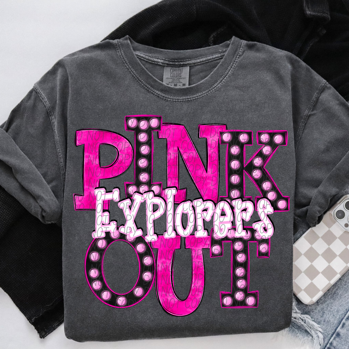 Explorers Pink Out Marquee (City) 113008 DTF transfer