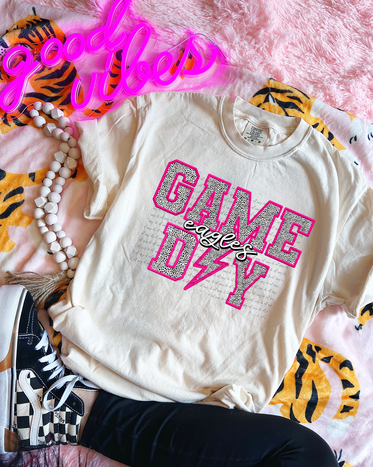Eagles Faux Embroider Game Day 46671 DTF transfer