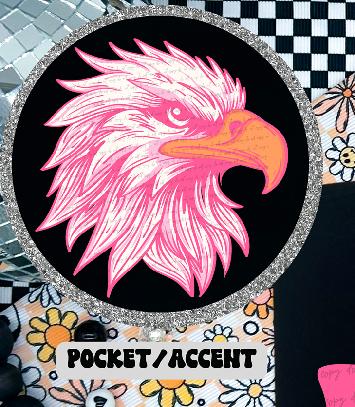 Eagles Stacked School Mascot (Pocket Print) 89044 DTF Transfer
