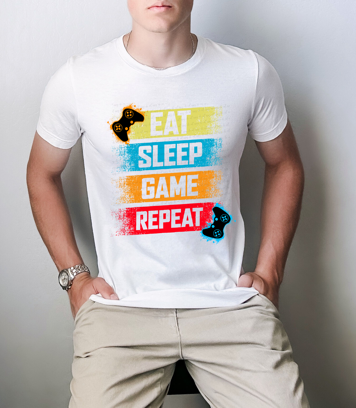 Eat Sleep Game Repeat Console 115757 DTF Transfer
