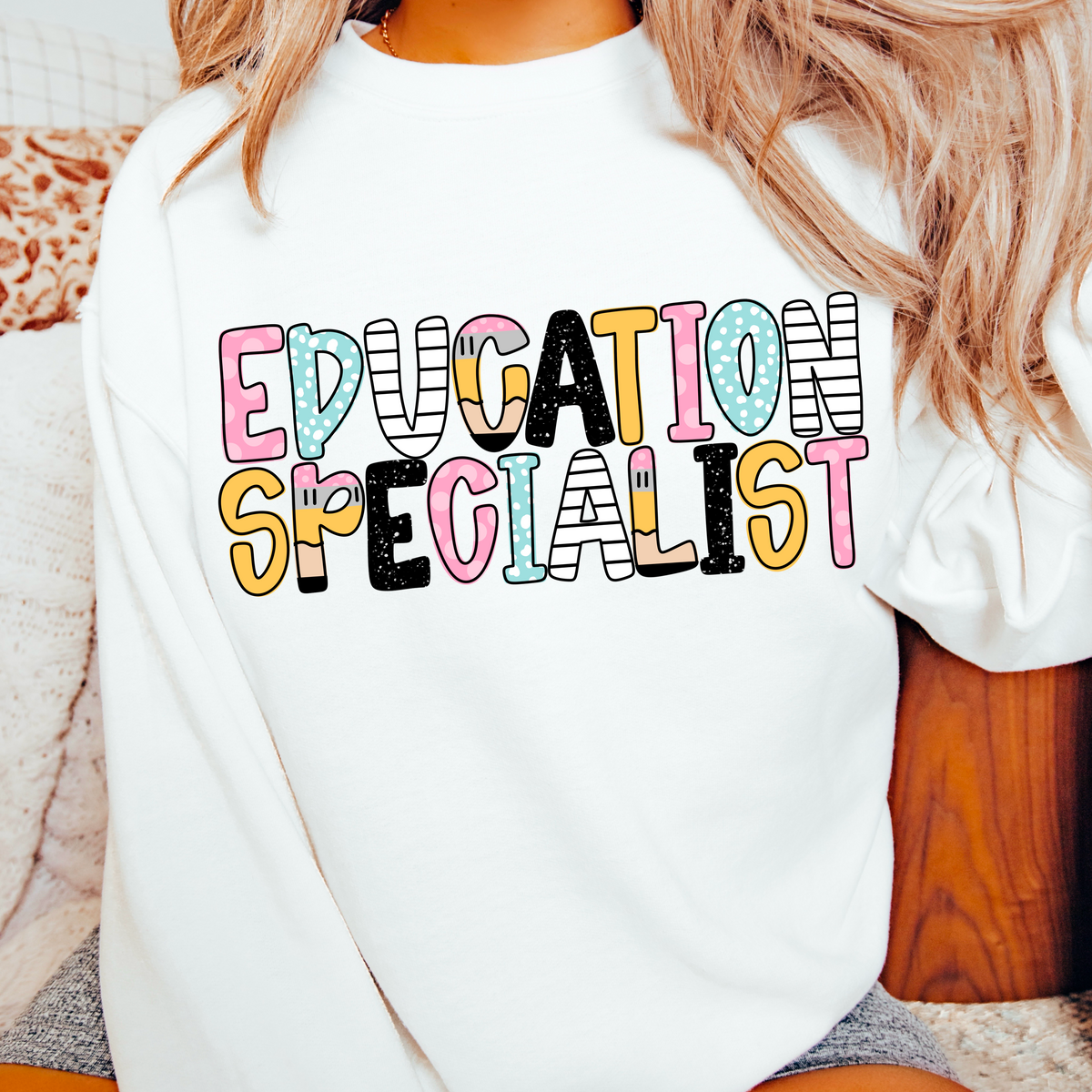 Education Specialist Pencil/Paper Font (CMD) 102290 DTF transfer