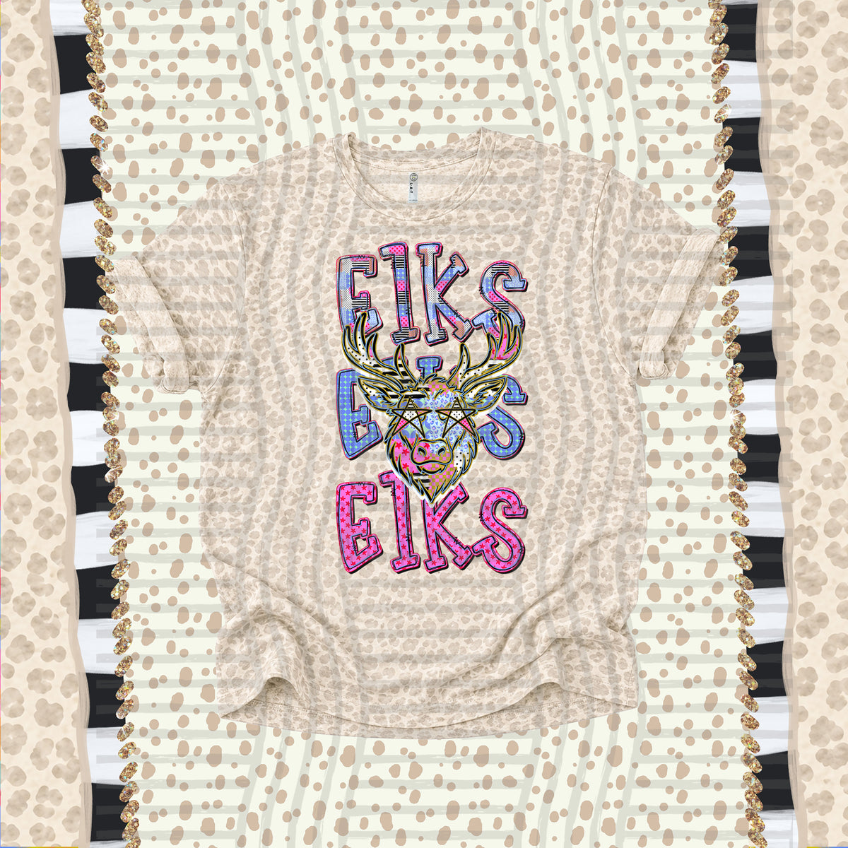 Elks-Dolly Doodle Print (Caplinger) DTF Transfer