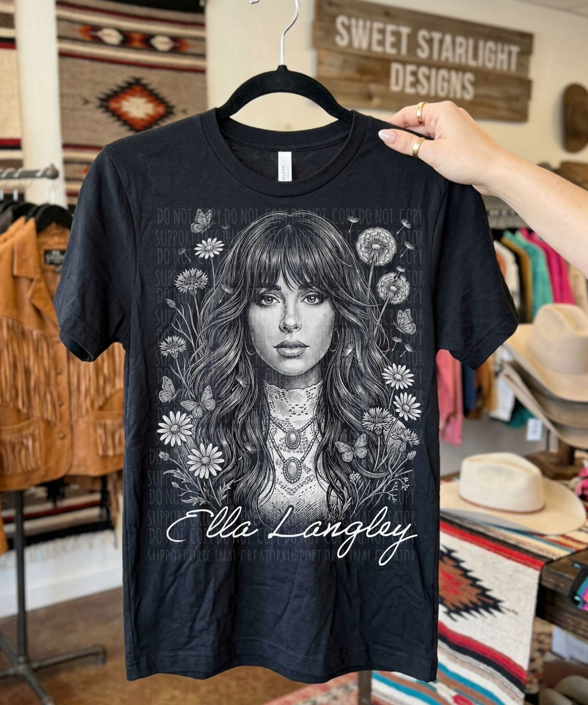 EL floral halftone (Starlight) DTF Transfer