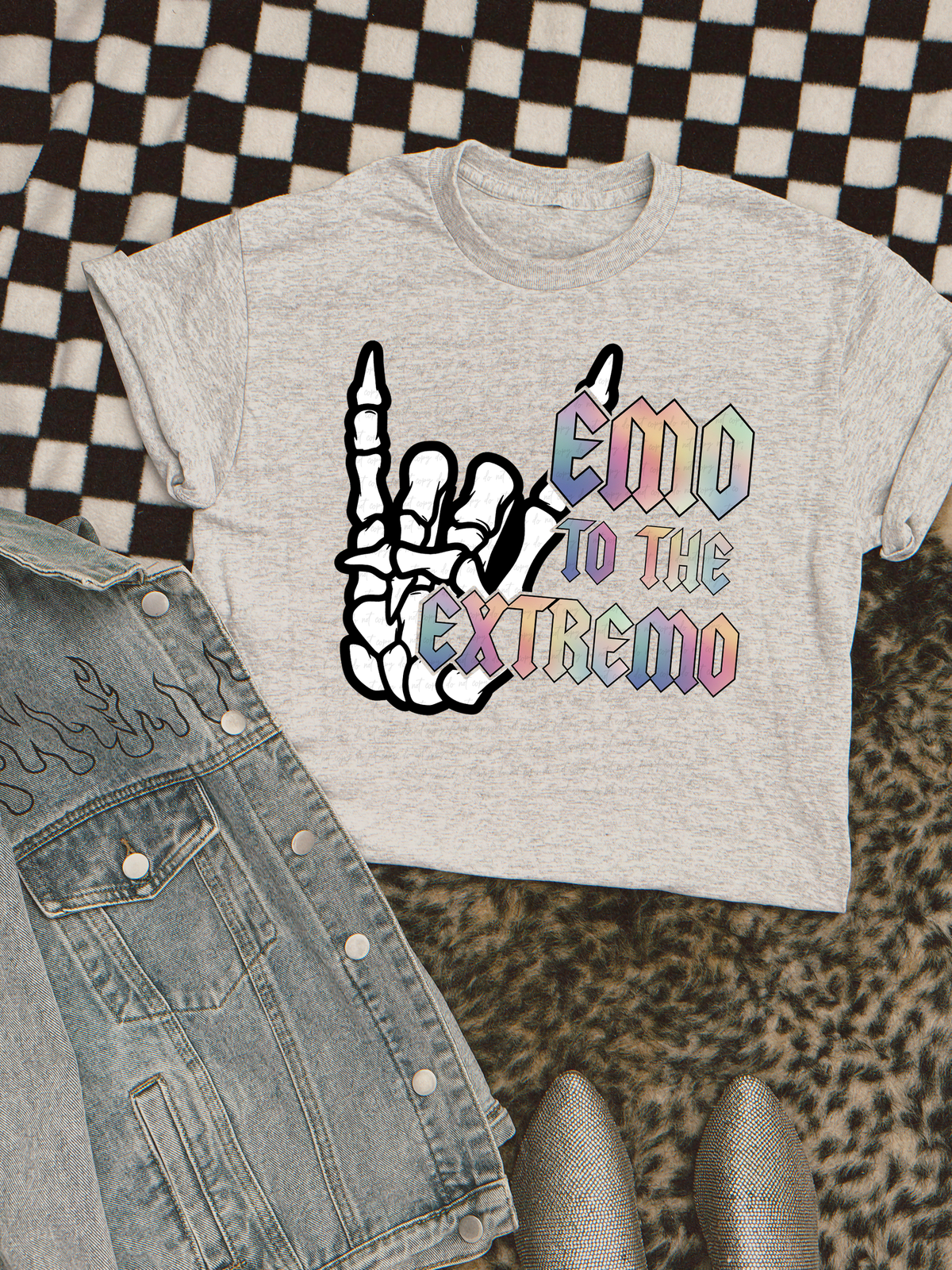 Emo To The Extremo Skellie Hand 115368 DTF Transfer