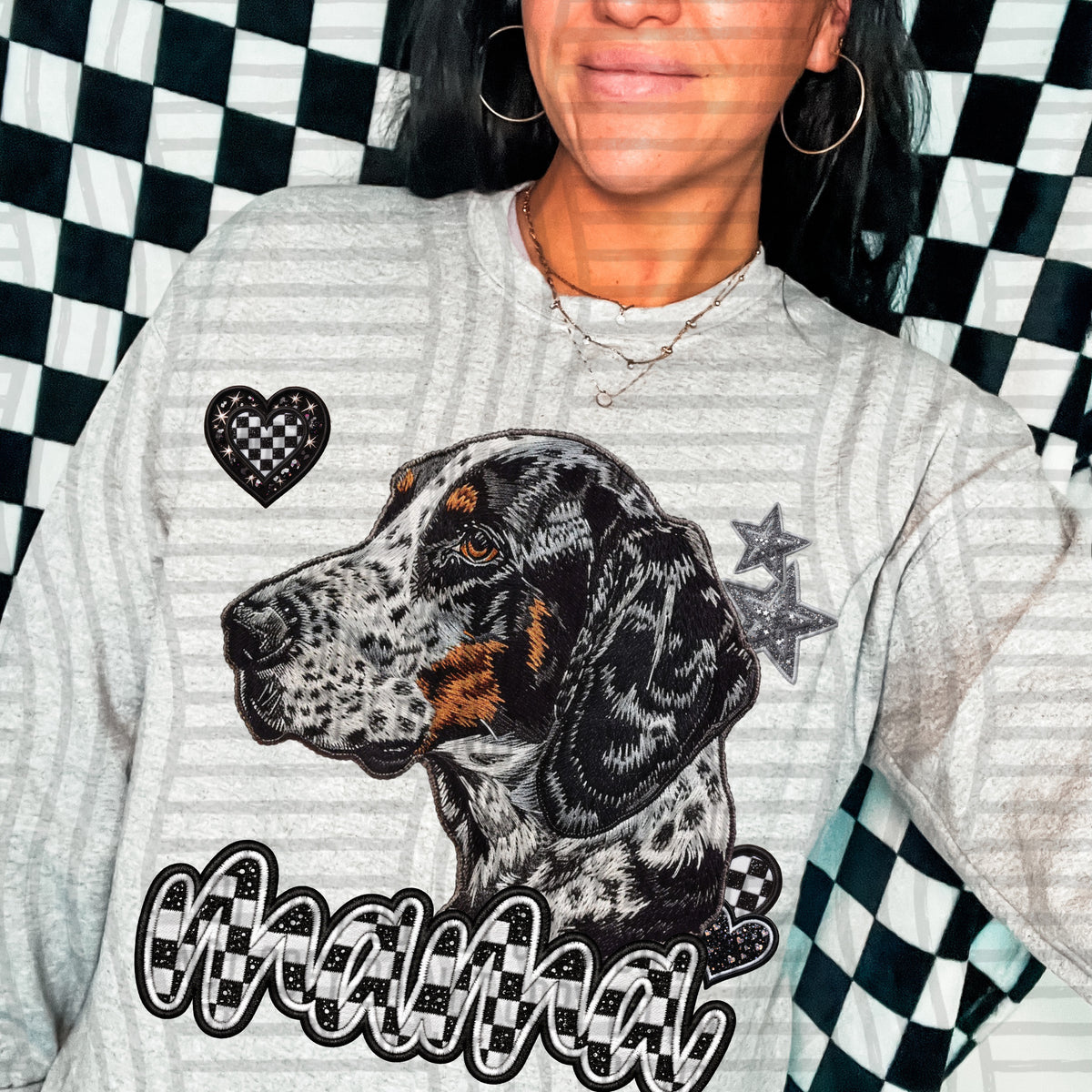 English setter 1 mama checkered font (DKD) DTF Transfer