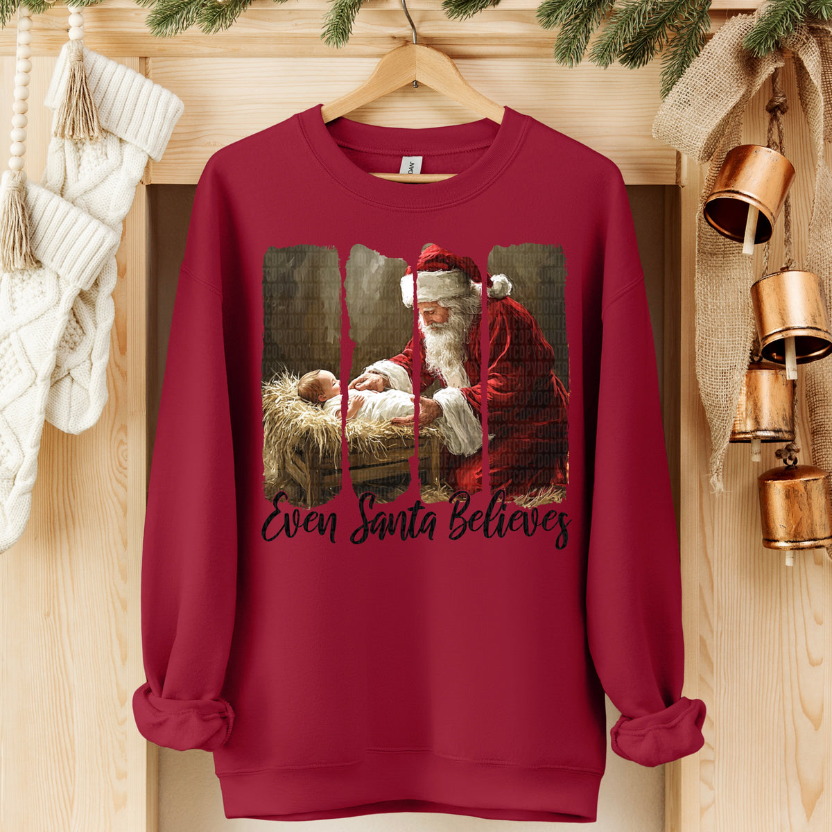 Even Santa believes brushstrokes (SDD) DTF Transfer