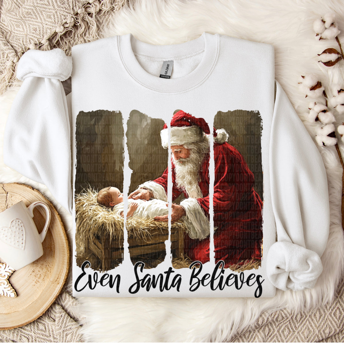 Even Santa believes brushstrokes (SDD) DTF Transfer